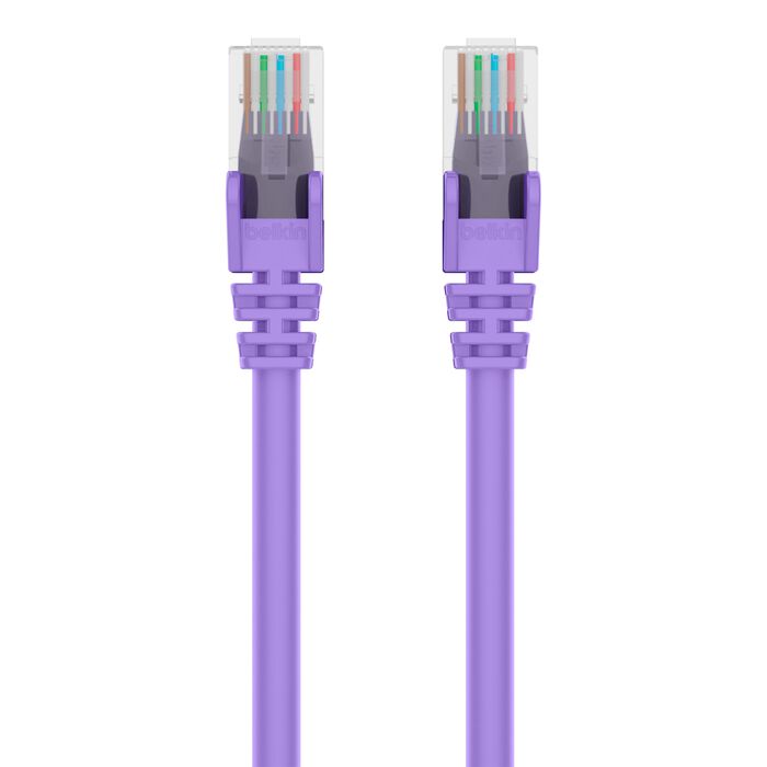 Belkin A3L980-07-PUR-S Cat. 6 UTP Patch Cable - RJ-45 Male - 7ft - Purple