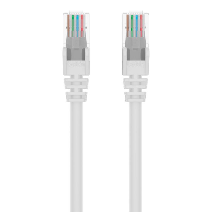 Belkin A3L980-07-WHT-S Cat6 Cable - RJ-45 Male - 7ft - Stranded - White