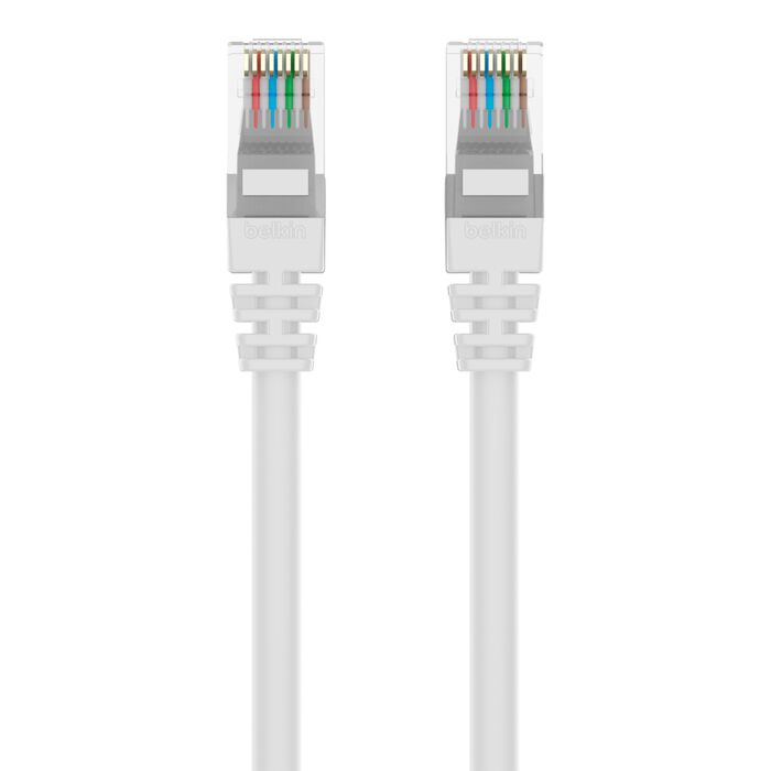 Belkin A3L980-07-WHT-S Cat6 Cable - RJ-45 Male - 7ft - Stranded - White