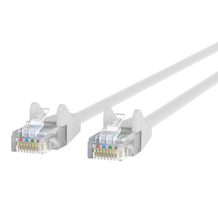 Belkin A3L980-07-WHT-S Cat6 Cable - RJ-45 Male - 7ft - Stranded - White