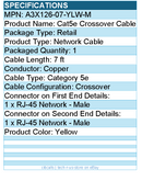 Belkin A3X126-07-YLW-M Cat5e Crossover Cable - RJ-45 Male Network - 7ft - Yellow