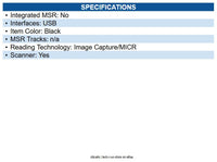 Epson A41CK43031 Network Multifunction Check Scanner w/ Built-in Thermal Printer