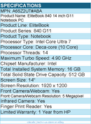 HP A6SZ2UT#ABA EliteBook 840 G11 14" Touchscreen Notebook - Intel Core Ultra 7