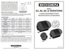 Bogen A6T A6TBLK All-Weather Loudspeaker Woofer Black 70V 32W Metal Allow MDT