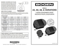 Bogen A6T A6TBLK All-Weather Loudspeaker Woofer Black 70V 32W Metal Allow MDT