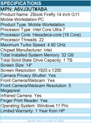 HP A6VJ3UT#ABA ZBook Firefly G11 14" Touchscreen Mobile Workstation