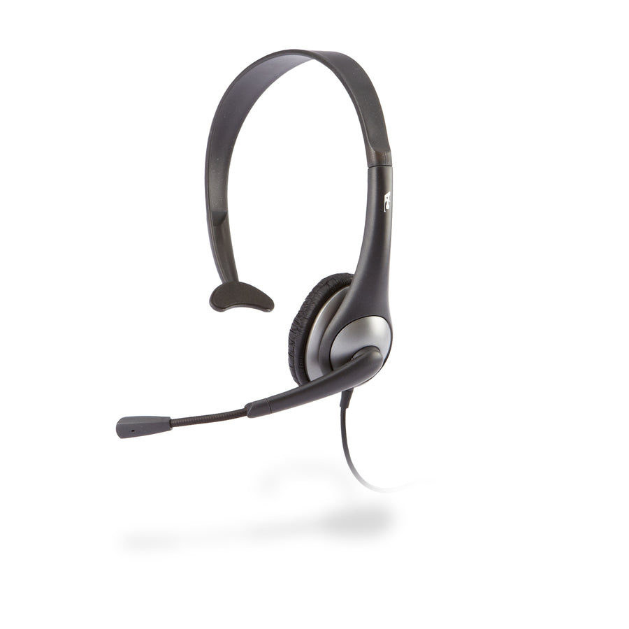 Cyber Acoustics AC-104 Headset - Mono - Mini-phone (3.5mm) - Wired - 7 ft
