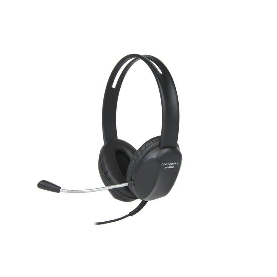 Cyber Acoustics AC-4000 Headset - Stereo - Mini-phone (3.5mm) - Over-the-head