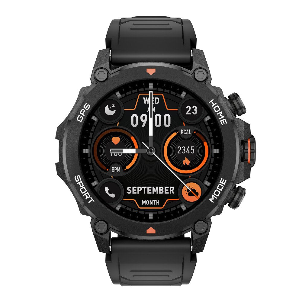 Aurafit G6 AMOLED Rugged GPS Compass Altitude Barometer Health Sport BT Watch