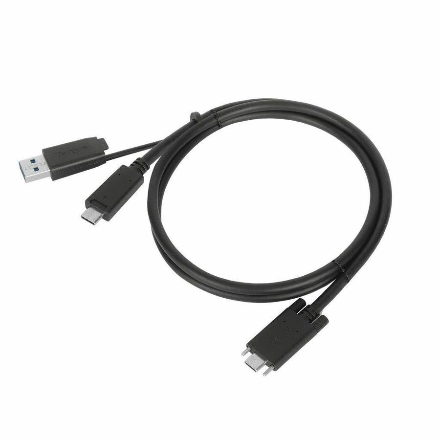 Targus ACC1133GLX 1M USB-C Male with Screw to USB-C Male Cable with USB-A Tether