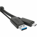 Targus ACC1133GLX 1M USB-C Male with Screw to USB-C Male Cable with USB-A Tether