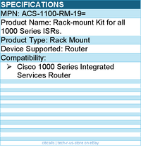 Cisco ACS-1100-RM-19= 1100 SERIES ROUTER RACKMOUNT