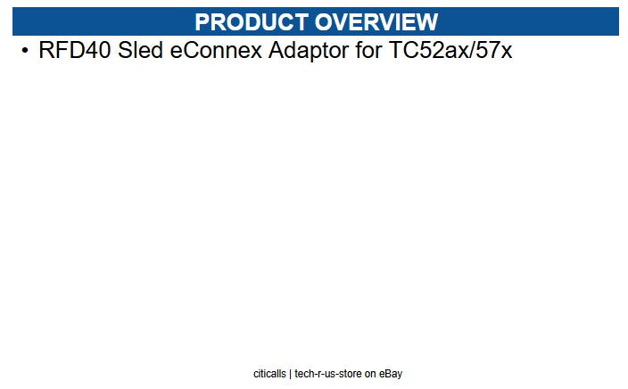 Zebra ADP-RFD40-TC5X-1E RFD40 Stan & Prem SLED eConnex for Adaptor TC52ax