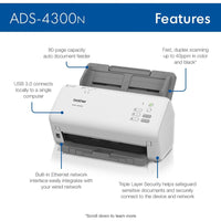 Brother Intl (Printers)ADS-4300N PROF DESKTOP SCANNER