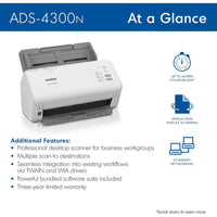 Brother Intl (Printers)ADS-4300N PROF DESKTOP SCANNER