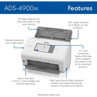 Brother ADS-4900W Professional Desktop Scanner - 48-bit Color - 60 ppm