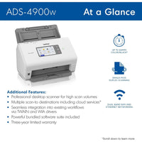 Brother ADS-4900W Professional Desktop Scanner - 48-bit Color - 60 ppm