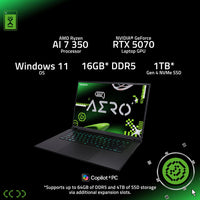 Gigabyte AERO X16 1WH93USC94AH Notebook -16 RyzenAl7 350 16G 1TB RTX5070 W11H