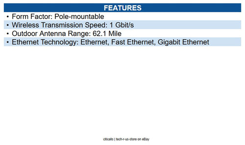 Ubiquiti AF-5U airFiber AF5U 1 Gbit/s Wireless Bridge 62.1 Mile Maximum Outdoor