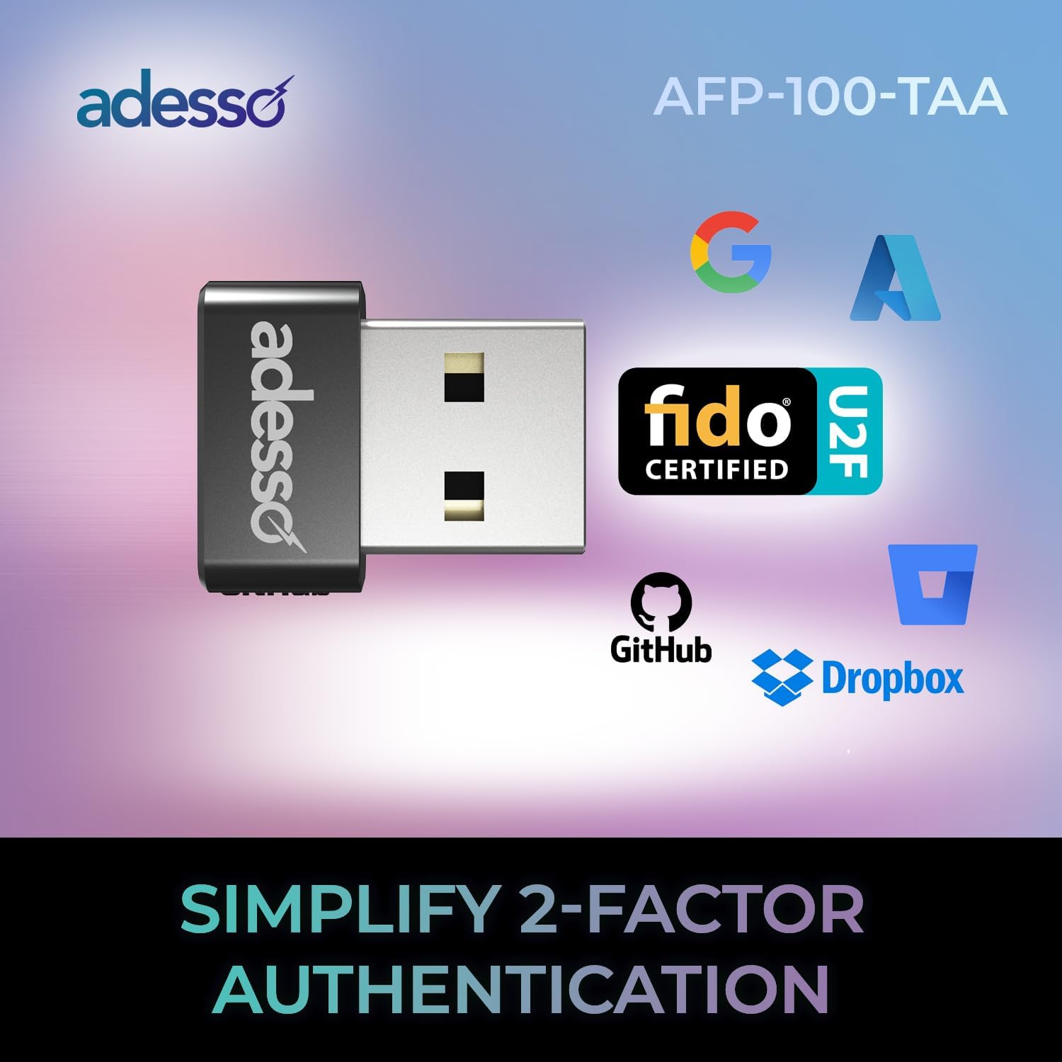 Adesso AFP-100-TAA Fingerprint Reader - USB - TAA Compliant