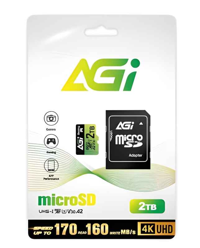 AGi AGI2T0GGSTF138 2TB TF138 UHS-I U3 V30 A2 MicroSD SD 6.1 Gaming Retail