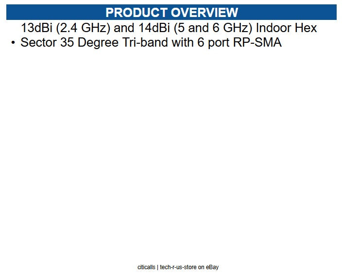 Extreme Networks AI-TH14035 13dBi 14dBi Hex Sector 35D Tri-band