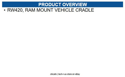 Zebra AK17463-002 RW420, RAM MOUNT VEHICLE CRADLE