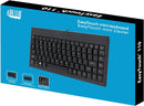 Adesso AKB-110B Mini Keyboard - PS/2, USB - 87 Keys - Black