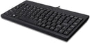 Adesso AKB-110B Mini Keyboard - PS/2, USB - 87 Keys - Black