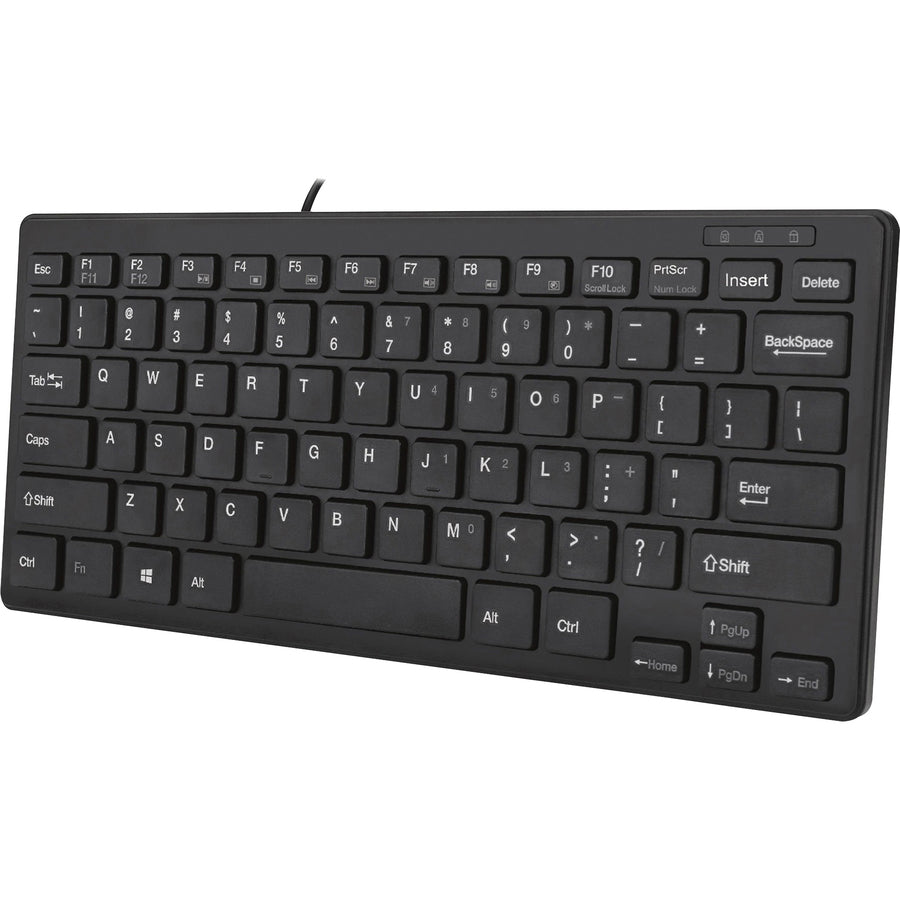 Adesso AKB-111UB SlimTouch Mini Keyboard - USB - 78 Key(s) - Black