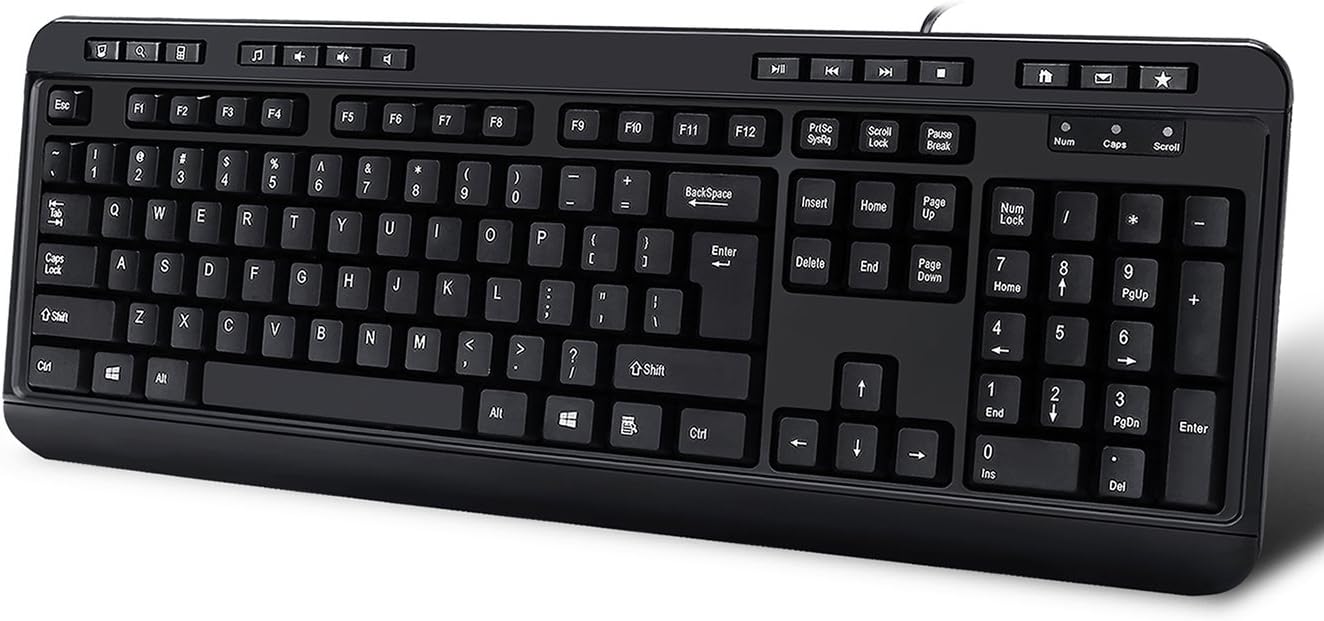 Adesso AKB-132HB Multimedia Desktop Keyboard with 3-Port USB Hub - 104 Key(s)