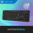 Adesso AKB-132HB Multimedia Desktop Keyboard with 3-Port USB Hub