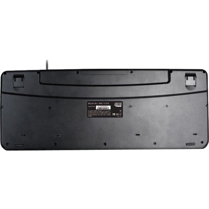 Adesso AKB-132PB Multimedia Desktop Keyboard - Cable - PS/2 - 104 Key(s)