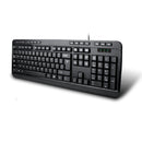 Adesso AKB-132PB AKB-132 Multimedia Desktop Keyboard - Black