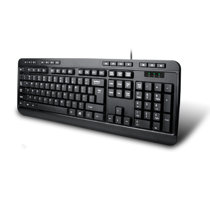 Adesso AKB-132PB AKB-132 Multimedia Desktop Keyboard - Black