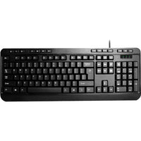 Adesso AKB-132PB Multimedia Desktop Keyboard - Cable - PS/2 - 104 Key(s)