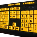 Adesso AKB-132UY Luminous 4X Large Print Multimedia Desktop Keyboard - Cable