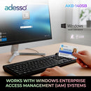 Adesso AKB-140SB Desktop Keyboard with Smart Card Reader -Full-size - 104 Key(s)