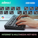 Adesso AKB-140SB Desktop Keyboard with Smart Card Reader -Full-size - 104 Key(s)