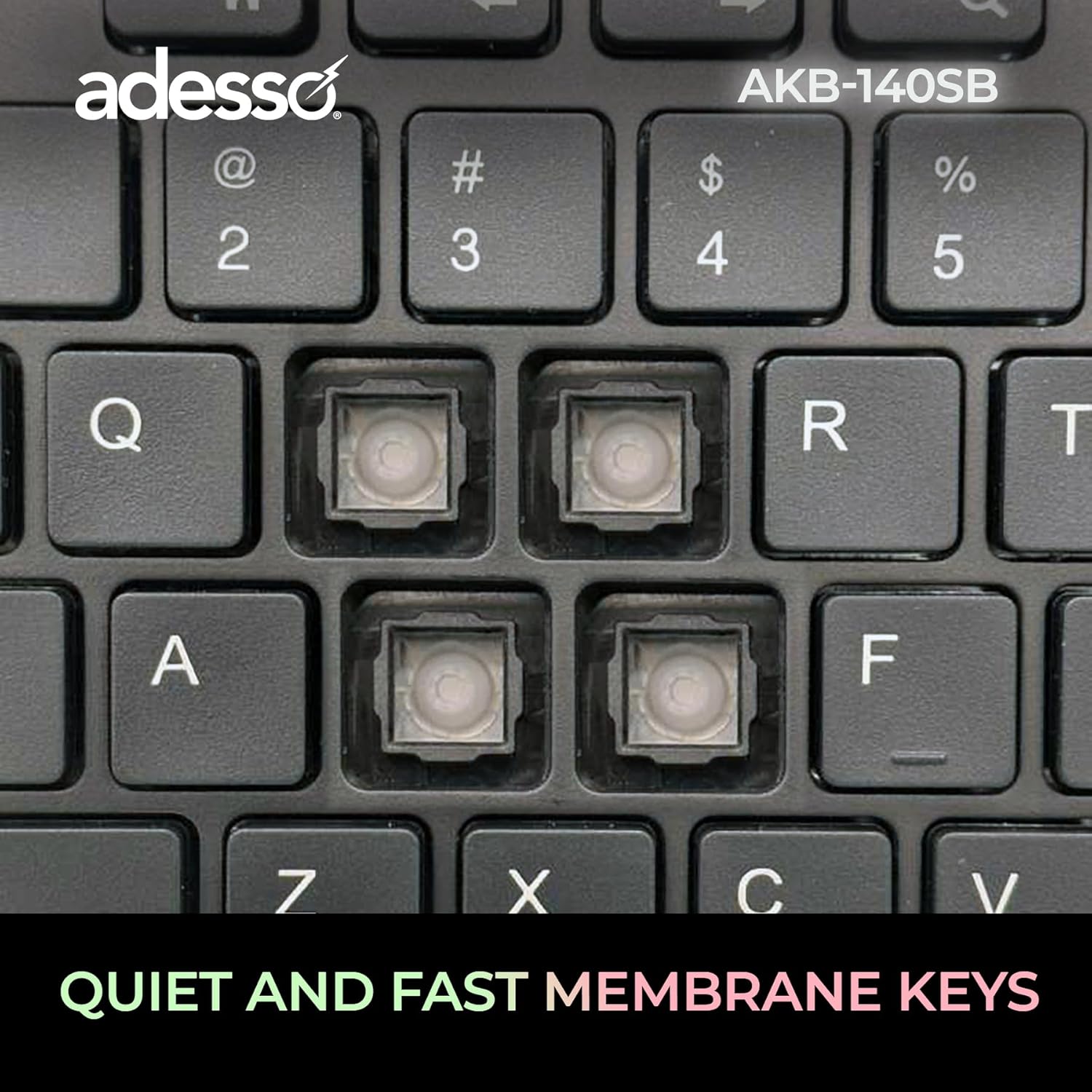 Adesso AKB-140SB Desktop Keyboard with Smart Card Reader -Full-size - 104 Key(s)