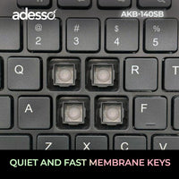 Adesso AKB-140SB Desktop Keyboard with Smart Card Reader -Full-size - 104 Key(s)