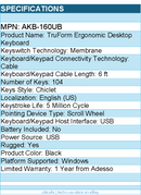 Adesso AKB-160UB TruForm Ergonomic Desktop Keyboard - Cable - 104 Key(s)