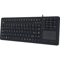 Adesso AKB-270UB Antimicrobial Waterproof Touchpad Keyboard - Black