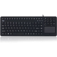 Adesso AKB-270UB Antimicrobial Waterproof Touchpad Keyboard - Black