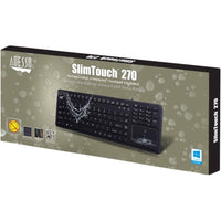 Adesso AKB-270UB Antimicrobial Waterproof Touchpad Keyboard - Black