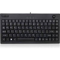 Adesso AKB-310UB Mini Trackball Keyboard - USB - 87 Keys - Black