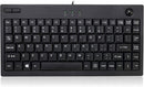 Adesso AKB-310UB Mini Trackball Keyboard - Quiet Keys - 87 Keys - USB - Black