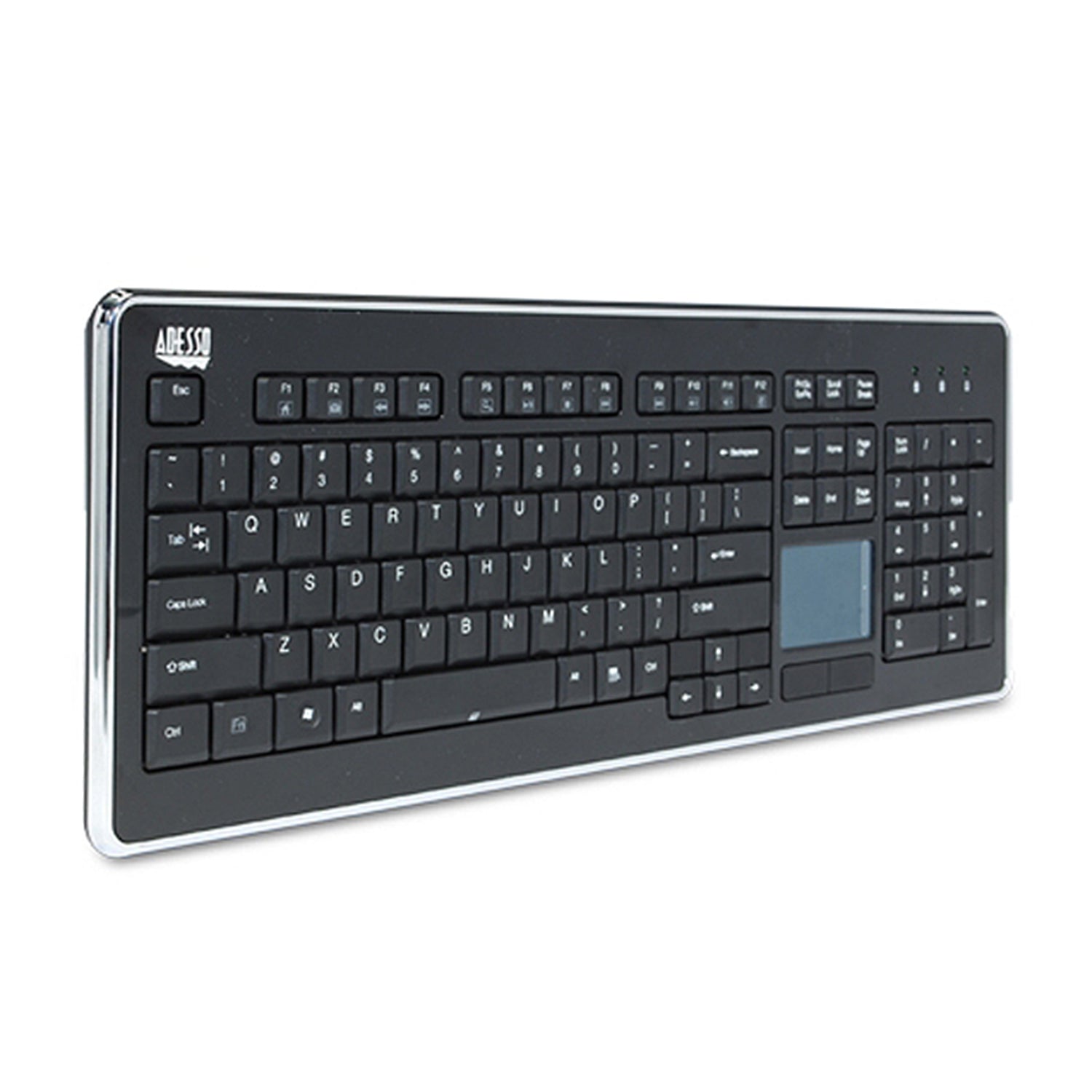 Adesso AKB-440UB SofTouch Desktop Touchpad Keyboard - USB - 104 Keys