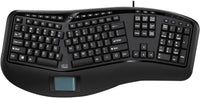 Adesso AKB-450UB Tru-Form Ergonomic Touchpad Keyboard - Full-size - 104 Key(s)