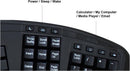 Adesso AKB-450UB Tru-Form Ergonomic Touchpad Keyboard - Full-size - 104 Key(s)